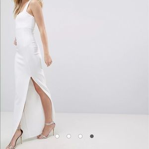 White long dress with slit